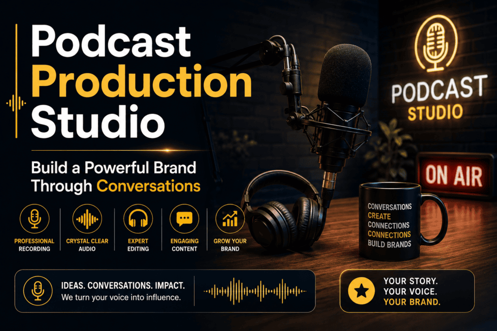 Podcast Production Studio - Build a Powerful Brand Through Conversations